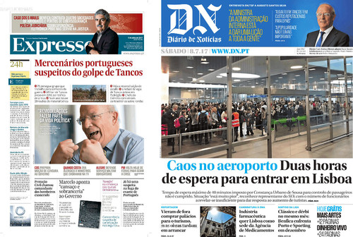 capas do dn e expresso de 08/07/2017